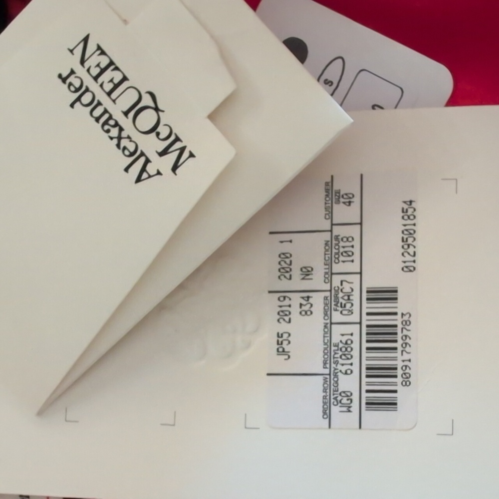 NWT Alexander McQueen Black and Red Bi Color Leather‎ Skirt from 2020 Collection - Picture 12 of 14
